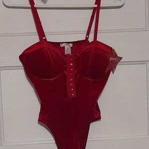 Red velvet bodysuit
